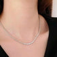 18K Solid Gold Natural Diamond Tennis Necklace | 3 Carat F-G SI Earth Mined Diamonds | Quiet Luxury Fine Jewelry | Gift for Her