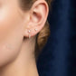 18K Solid Gold Natural Earth Mined Diamond Earrings | Minimal Huggie Hoops | Everyday Fine Jewelry , Gift for her, sold as a pair