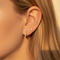 18K Solid Gold Natural Earth Mined Diamond Earrings | Minimal Huggie Hoops | Everyday Fine Jewelry , Gift for her, sold as a pair