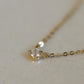 14K Solid Gold Diamond Necklace | Dainty Diamond Pendant | Minimal Everyday Fine Jewelry | Gift for Her