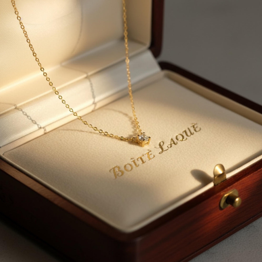 14K Solid Gold Diamond Necklace | Dainty Diamond Pendant | Minimal Everyday Fine Jewelry | Gift for Her