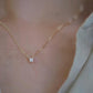 14K Solid Gold Diamond Necklace | Dainty Diamond Pendant | Minimal Everyday Fine Jewelry | Gift for Her