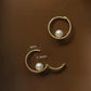 9K Solid Gold Natural Akoya Pearl Mini Hoop Earrings | Small Pearl Hoops | Fine Gold Everyday Earrings , Gift for her
