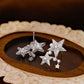 18K Solid White Gold Star Diamond Earrings | Natural Earth-Mined Diamond Studs | Celestial Luxury Stud Earrings , Gift