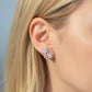 18K Solid White Gold Star Diamond Earrings | Natural Earth-Mined Diamond Studs | Celestial Luxury Stud Earrings , Gift