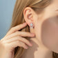 18K Solid White Gold Shooting Star Diamond Earrings | Natural Earth-Mined Diamonds Earrings | Celestial Fine Jewelry