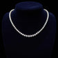 18K Solid Gold Natural Diamond Tennis Necklace | 3 Carat F-G SI Earth Mined Diamonds | Quiet Luxury Fine Jewelry | Gift for Her