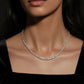 18K Solid Gold Natural Diamond Tennis Necklace | 3 Carat F-G SI Earth Mined Diamonds | Quiet Luxury Fine Jewelry | Gift for Her