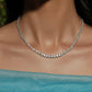 18K Solid Gold Natural Diamond Tennis Necklace | 3 Carat F-G SI Earth Mined Diamonds | Quiet Luxury Fine Jewelry | Gift for Her