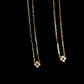 14K Solid Gold Diamond Necklace, Dainty Floral Diamond Pendant, Minimalist Everyday Fine Jewelry Gift for Her