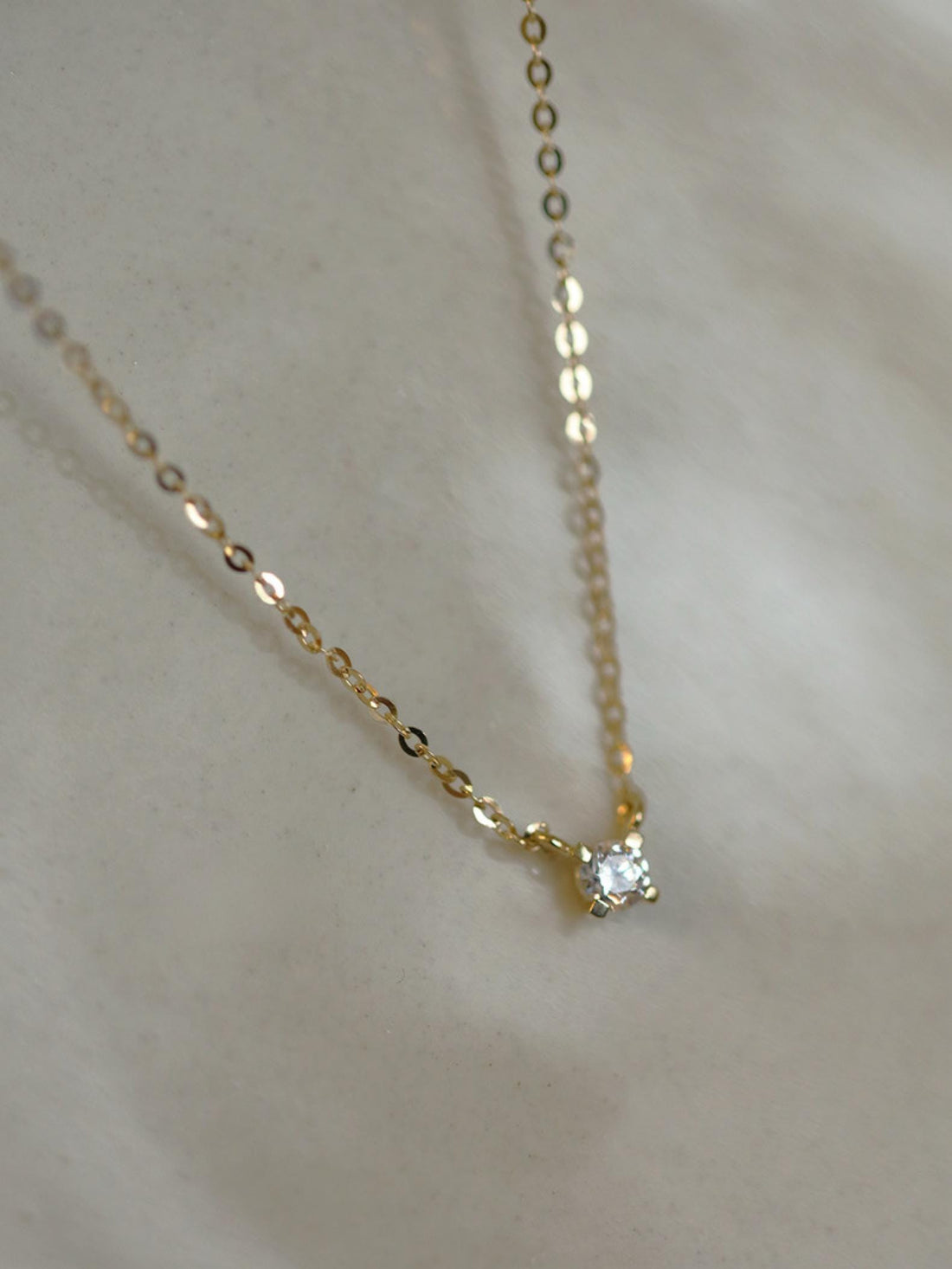 14K Solid Gold Diamond Necklace | Dainty Diamond Pendant | Minimal Everyday Fine Jewelry | Gift for Her