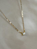 14K Solid Gold Diamond Necklace | Dainty Diamond Pendant | Minimal Everyday Fine Jewelry | Gift for Her