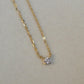 14K Solid Gold Diamond Necklace | Dainty Diamond Pendant | Minimal Everyday Fine Jewelry | Gift for Her