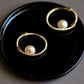 9K Solid Gold Natural Akoya Pearl Mini Hoop Earrings | Small Pearl Hoops | Fine Gold Everyday Earrings , Gift for her