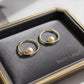 9K Solid Gold Natural Akoya Pearl Mini Hoop Earrings | Small Pearl Hoops | Fine Gold Everyday Earrings , Gift for her