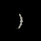 18K Solid Gold Flat Back Diamond Climber Earring | Screw Back Everyday Stud | Helix & Lobe Piercing | Gift for her | Single Earring