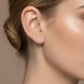 18K Solid Gold Flat Back Diamond Climber Earring | Screw Back Everyday Stud | Helix & Lobe Piercing | Gift for her | Single Earring