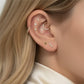 18K Solid Gold Flat Back Diamond Climber Earring | Screw Back Everyday Stud | Helix & Lobe Piercing | Gift for her | Single Earring