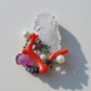 Translucent White Jadeite Seahorse Pendant Brooch | One of a Kind Art Jewelry | Natural Coral, Ruby, Sapphire & Akoya Pearl | Convertible