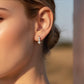 18K Solid Gold Natural Diamond Hoops | Earth Diamond Huggie Earrings AU750 | Everyday Fine Jewelry Gift for Her | Minimalist Luxury Earrings
