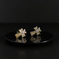 9K Solid Gold Cross Stud Earrings | Tiny Sparkle Gold Cross Earrings | Minimalist Fine Jewelry | Everyday Luxury Studs Gift