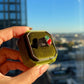 One-of-a-Kind Jadeite Jade & Red Coral Ring | Natural Green Jadeite Cabochon | White Sapphire Accents | Collector Jewelry