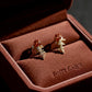 18K Solid Gold Orange Garnet Stud Earrings | Natural Garnet & Earth Mined Diamond | Fine Jewelry Statement Studs, Fine Jewelry Gift