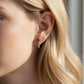 18K Solid Gold Orange Garnet Stud Earrings | Natural Garnet & Earth Mined Diamond | Fine Jewelry Statement Studs, Fine Jewelry Gift