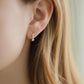 18K Solid Gold Natural Diamond Hoops | Earth Diamond Huggie Earrings AU750 | Everyday Fine Jewelry Gift for Her | Minimalist Luxury Earrings