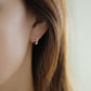 9K Solid Gold Diamond Huggie Earrings | Petite Sparkle Everyday Hoops | Minimal Fine Jewelry Gift for Her | Dainty Gold Ear Hugger