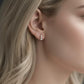 9K Solid Gold Diamond Huggie Earrings | Petite Sparkle Everyday Hoops | Minimal Fine Jewelry Gift for Her | Dainty Gold Ear Hugger
