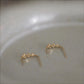 9K Solid Gold Diamond Huggie Earrings | Petite Sparkle Everyday Hoops | Minimal Fine Jewelry Gift for Her | Dainty Gold Ear Hugger