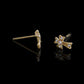9K Solid Gold Cross Stud Earrings | Tiny Sparkle Gold Cross Earrings | Minimalist Fine Jewelry | Everyday Luxury Studs Gift