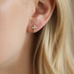 9K Solid Gold Cross Stud Earrings | Tiny Sparkle Gold Cross Earrings | Minimalist Fine Jewelry | Everyday Luxury Studs Gift