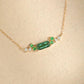 Lagoon Green Tourmaline Necklace 18K Solid Gold | Natural Tourmaline Diamond Necklace | Bluish Green Tourmaline Fine Jewelry | Ocean Gem
