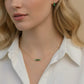 Lagoon Green Tourmaline Necklace 18K Solid Gold | Natural Tourmaline Diamond Necklace | Bluish Green Tourmaline Fine Jewelry | Ocean Gem