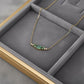 Lagoon Green Tourmaline Necklace 18K Solid Gold | Natural Tourmaline Diamond Necklace | Bluish Green Tourmaline Fine Jewelry | Ocean Gem