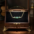 Lagoon Green Tourmaline Necklace 18K Solid Gold | Natural Tourmaline Diamond Necklace | Bluish Green Tourmaline Fine Jewelry | Ocean Gem