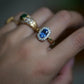Blue Sapphire Ring 14K Solid Gold Diamond Halo | 1.95ct Natural Sri Lankan Sapphire Ring | Vintage Inspired Fine Jewelry Gift