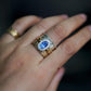 Blue Sapphire Ring 14K Solid Gold Diamond Halo | 1.95ct Natural Sri Lankan Sapphire Ring | Vintage Inspired Fine Jewelry Gift
