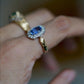 Blue Sapphire Ring 14K Solid Gold Diamond Halo | 1.95ct Natural Sri Lankan Sapphire Ring | Vintage Inspired Fine Jewelry Gift