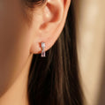 Unheated Pink Sapphire Earrings 14K Solid White Gold | Natural Sapphire Diamond Drop Earrings | One of a Kind Fine Jewelry | Bridal Gift