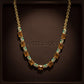 French Vintage Inspired Citrine Necklace with White Topaz & Blue Enamel | Limited Edition Statement Necklace, Collector Jewelry Gift