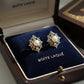 10K Solid Gold Pearl Stud Earrings, Blue Sapphire & Diamond Accent, French Filigree Lattice, Tiny Luxury Everyday Earrings Gift
