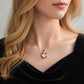 French Art Deco Chalcedony Pendant Necklace, Black Enamel Gold Pendant, Vintage French Inspired Jewelry, Soft Glow Chalcedony Necklace, Gift