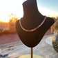 Sunset Gradient Gemstone Tennis Necklace | Custom Natural Gemstone Rainbow Necklace in Solid Gold or Silver | One of a Kind Jewelry Gift