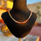 Sunset Gradient Gemstone Tennis Necklace | Custom Natural Gemstone Rainbow Necklace in Solid Gold or Silver | One of a Kind Jewelry Gift