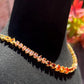 Sunset Gradient Gemstone Tennis Necklace | Custom Natural Gemstone Rainbow Necklace in Solid Gold or Silver | One of a Kind Jewelry Gift