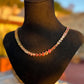 Sunset Gradient Gemstone Tennis Necklace | Custom Natural Gemstone Rainbow Necklace in Solid Gold or Silver | One of a Kind Jewelry Gift