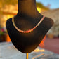Sunset Gradient Gemstone Tennis Necklace | Custom Natural Gemstone Rainbow Necklace in Solid Gold or Silver | One of a Kind Jewelry Gift